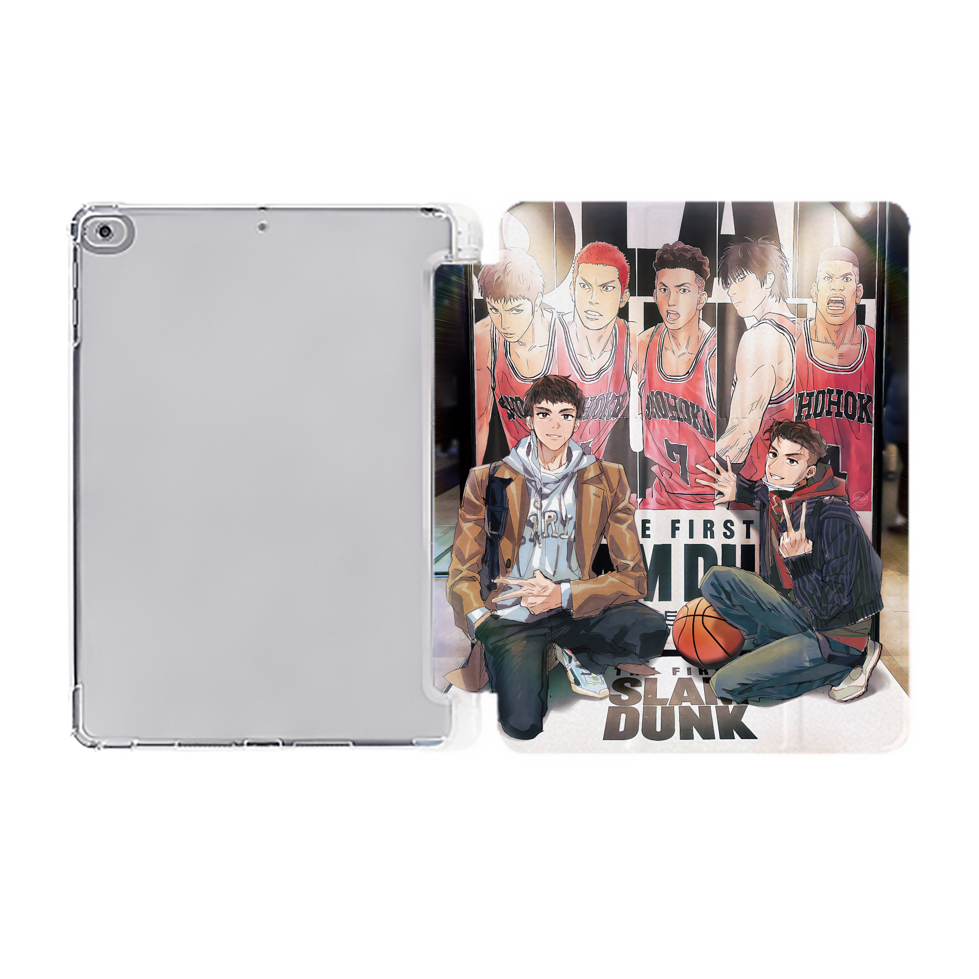 （画像用） SLAM DUNK／スラムダンク IPad ケース ペン収納付き 三つ折りスタンド PUレザー×シリコン 対応機種9.5/10.5/10.9インチ